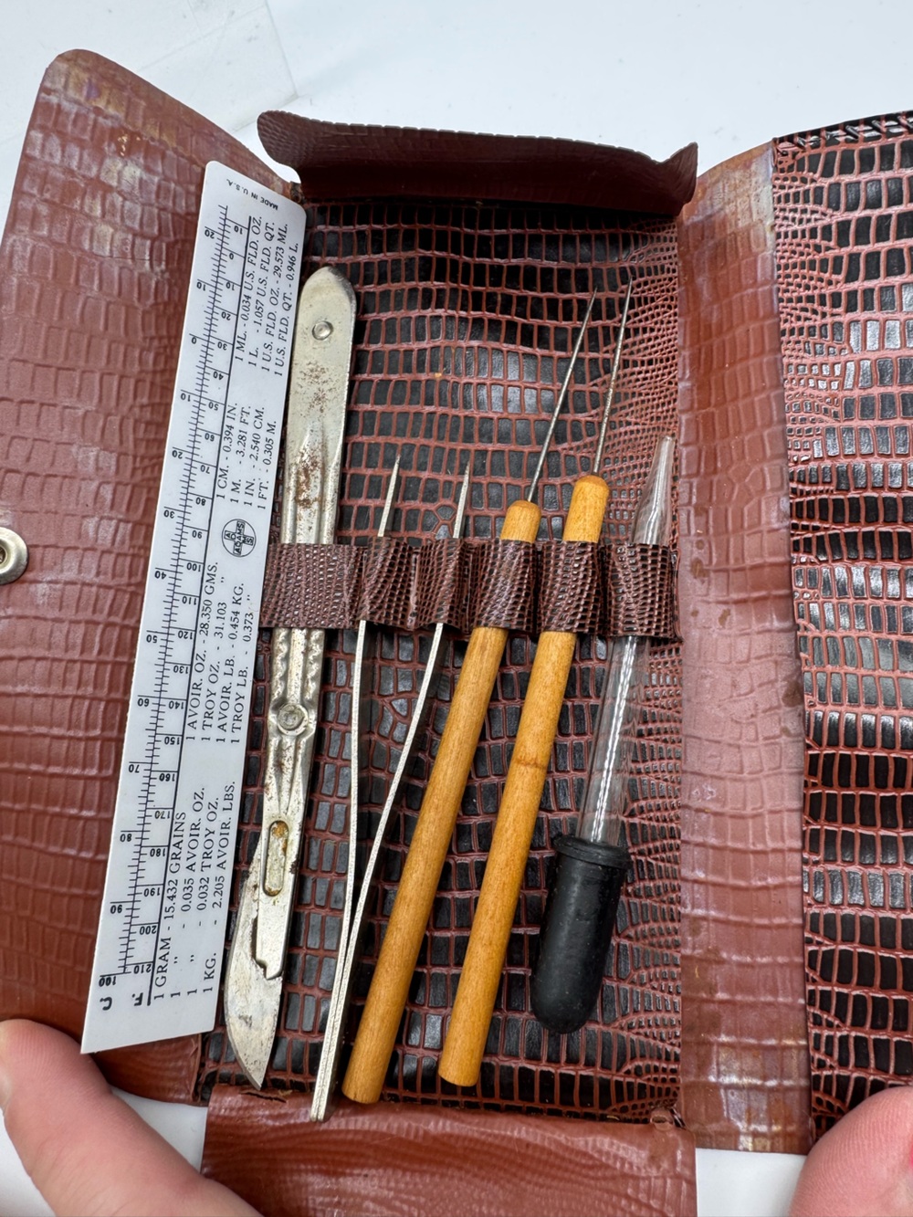Vintage Clay Adams A-199 Dissecting Kit Biology Lab Tool Set
